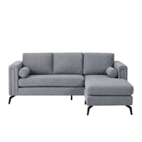 סלון פינתי עם פינה מתחלפת דגם ווגה VEGA אפור