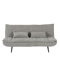 ספת אירוח מעוצבת נפתחת למיטה וחצי דגם הופמן HOFFMAN אפור בהיר