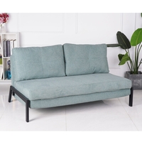 ספה מעוצבת מרופדת בד רחיץ ונפתחת למיטה זוגית דגם יסמין ירוק