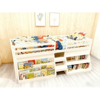 מיטת גלריה לילדים עם מדפים אחסון מזרן וסולם דגם קרין KARIN