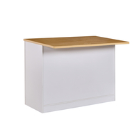 אי למטבח משולב שולחן בר דגם לורן Loren Door לבן משולב עץ | מבית WOODY