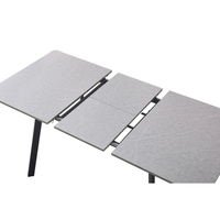 פינת אוכל נפתחת כולל ו-4 כסאות מרופדים דגם רומי אפור-שירה