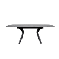 שולחן אוכל אבן קרמית נפתח דגם גפן 140 אפור