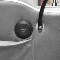 ספה נפתחת למיטה זוגית עם טעינת USB דגם לאציו LAZIO-2 אפור בהיר