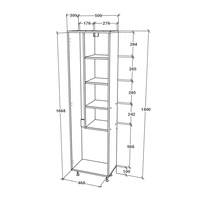 ארון שרות עם מקום אחסון למגב/מטאטא ודלי דגם אביעד AVIAD