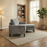 מערכת ישיבה פינתית קומפקטית ומודולארית דגם ספרינג אפור