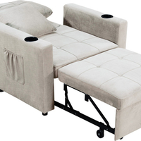 כורסת מיטה נפתחת דגם ליבורנו Livorno אפור בהיר