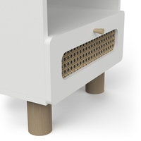 שידת לילה מעץ מלא עם מגירה דגם אוקנה OCHNA