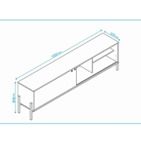 מזנון טלוויזיה ברוחב 185 דגם מרטין MARTIN לבן