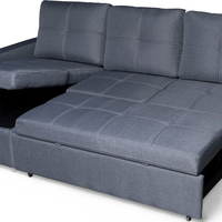 ספה פינתית עם ארגז מצעים דגם מודנה Modena אפור כהה