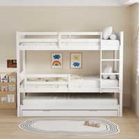 מיטת קומתיים מעץ מלא ואיכותי כולל 2 מיטות חבר ו 4 מזרנים דגם ביל