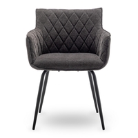 זוג כסאות לפינת אוכל מרופדים דגם קפטן CAPITAN אפור