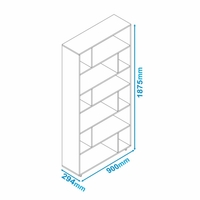 כוורת כוננית מדפים רוחב 90 דגם לופט LOFT שחור
