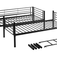 מיטת קומותיים ממתכת דגם דואט Duet שחור