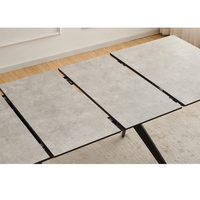 פינת אוכל נפתחת 1.2-2.0 מ' עם 4 כסאות דגם סנטוריני אפור-רוז