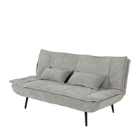 ספת אירוח מעוצבת נפתחת למיטה וחצי דגם הופמן HOFFMAN אפור בהיר