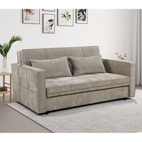 ספה נפתחת למיטה זוגית עם ארגז מצעים דגם דומוס DOMUS בז'