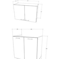 ארונות מטבח מודרני ברוחב 80 כולל כיור נירוסטה דגם מליבו Malibu לבן