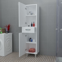 ארון שרות צר הכולל 2 דלתות ומגירה בגימור לבן דגם פלוטו