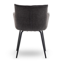 זוג כסאות לפינת אוכל מרופדים דגם קפטן CAPITAN אפור