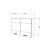 ארון שירות עליון למטבח ברוחב 80 ס