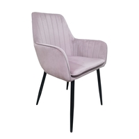 זוג כורסאות מעוצבות מקטיפה דגם פנדה ורוד עתיק