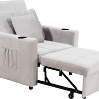 כורסת מיטה נפתחת דגם ליבורנו Livorno אפור בהיר