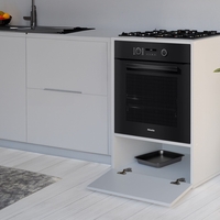 ארון שירות לתנור בילט אין וכיריים דגם בזלת לבן