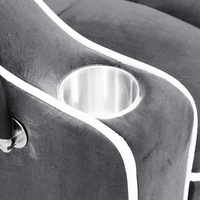 ספה נפתחת למיטה זוגית עם טעינת USB דגם לאציו LAZIO-2 אפור כהה