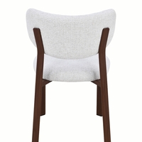 זוג כסאות לפינת אוכל מרופדים בד רחיץ דגם דורי רגל אגוז