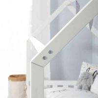 מיטת ילדים בצורת בית כוללת מזרנים מעקה בטיחות ומיטת חבר דגם טדי TEDDY