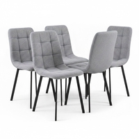 פינת אוכל שולחן קרמיקה 140 ס”מ ו4 כסאות דגם קאנטונה CANTONA כסא אפור