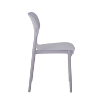 סט 4 כסאות לפינת אוכל פלסטיק דחוס דגם טיקטק אפור