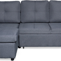 ספה פינתית עם ארגז מצעים דגם מודנה Modena אפור כהה