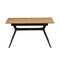 פינת אוכל נפתחת 1.2-2.0 מ' עם 4 כסאות דגם סנטוריני אלון-רוז