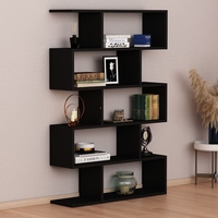 ספריה כוורת זיגזג ברוחב 90 בעיצוב מודרני דגם ורד שחור