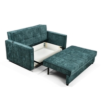 ספה נפתחת למיטה זוגית עם ארגז מצעים דגם דומוס DOMUS טורקיז