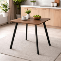 שולחן אוכל מרובע 80×80 דגם יונתן אגוז