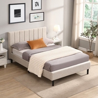 מיטת ילדים ונוער מרופדת 90*190 דגם סמארט SMART בז'