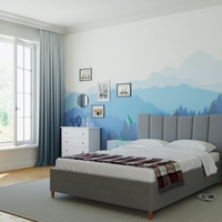 מיטה זוגית מבד איכותי רחיץ ודוחה כתמים דגם טרזה