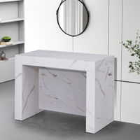 קונסולה נפתחת לפינת אוכל 3 מטר דגם הרמס Hermes לבן שיש | מבית WOODY