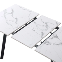 פינת אוכל נפתחת כולל ו-4 כסאות מרופדים דגם רומי לבן-שירה