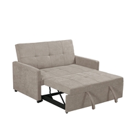 ספה דו מושבית ברוחב 140 נפתחת למיטה רחבה עם ראש מתכוונן דגם אורטל קפוצ'ינו