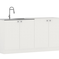 ארון מטבח מודרני ברוחב 1.6 כולל כיור נירוסטה דגם סיגלית