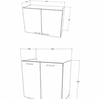 ארונות מטבח מודרני ברוחב 80 כולל כיור נירוסטה דגם נאפולי Napoli לבן