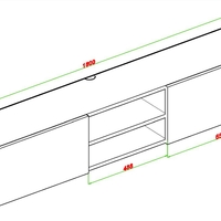 מזנון צף תלוי ברוחב 180 דגם איתי ITAY לבן