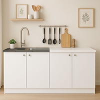 ארון מטבח מודרני ברוחב 1.6 כולל כיור נירוסטה דגם סיגלית