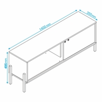 מזנון טלוויזיה רוחב 140 דגם מיסטרל MISTRAL לבן