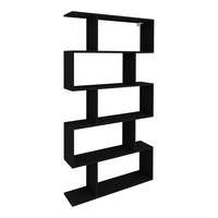 ספריה כוורת זיגזג ברוחב 90 בעיצוב מודרני דגם ורד שחור