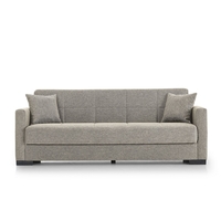 ספה תלת נפתחת למיטה עם ארגז מצעים דגם מרבלה MARBELLA חום בהיר